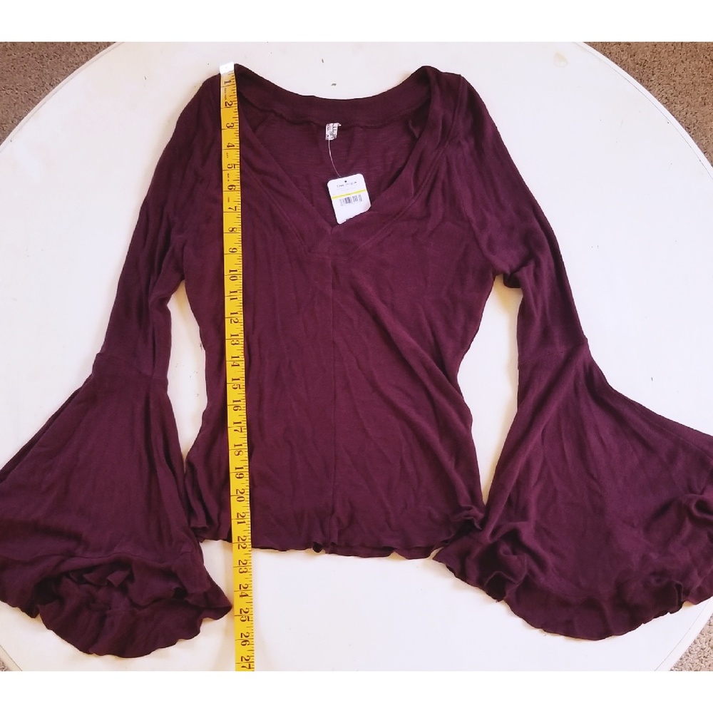NWT Free People Dramatic Bell Sleeve Top - Picture 5 of 8